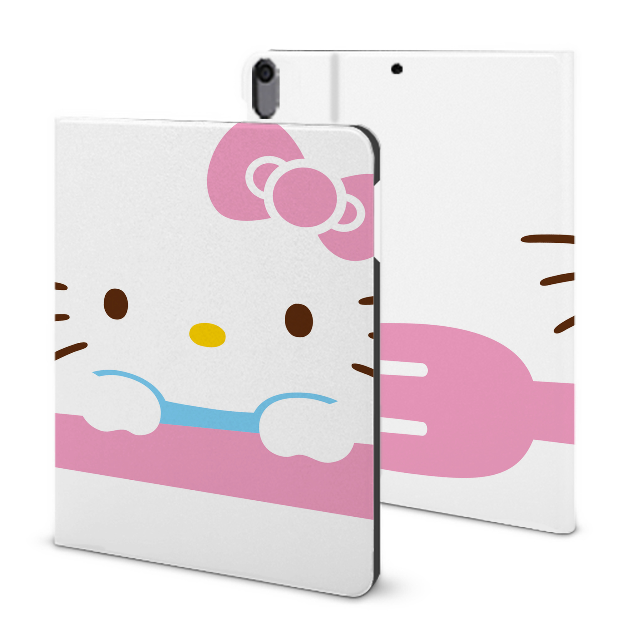 （画像用） Hello Kitty ハローキティ IPad ケース ブック型 PUレザー TPU 耐衝撃 軽量 薄型 ペン収納なし 全面保護 IPad 各モデル対応